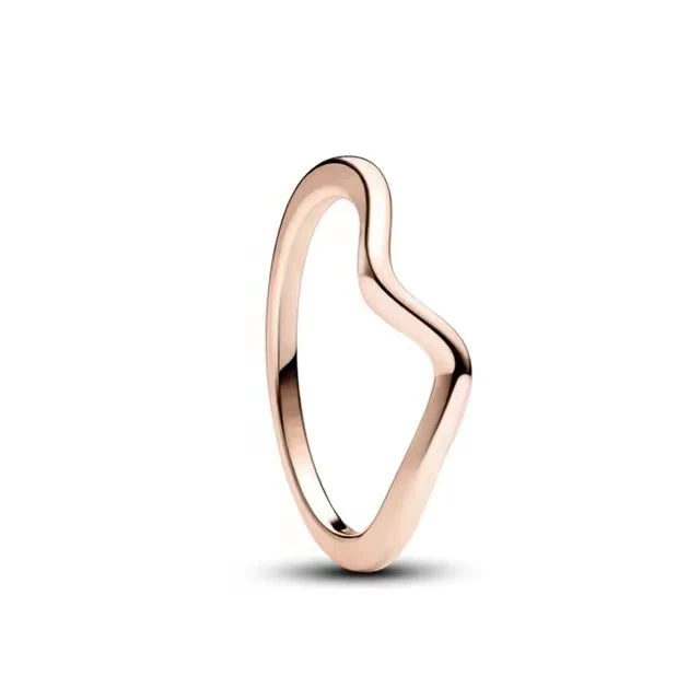 18K Rose Gold Plated 925 Originales Silver SilverLock To Love Heart Stone Wedding Luxury Ring Set For Woman Jewelry Party Gift