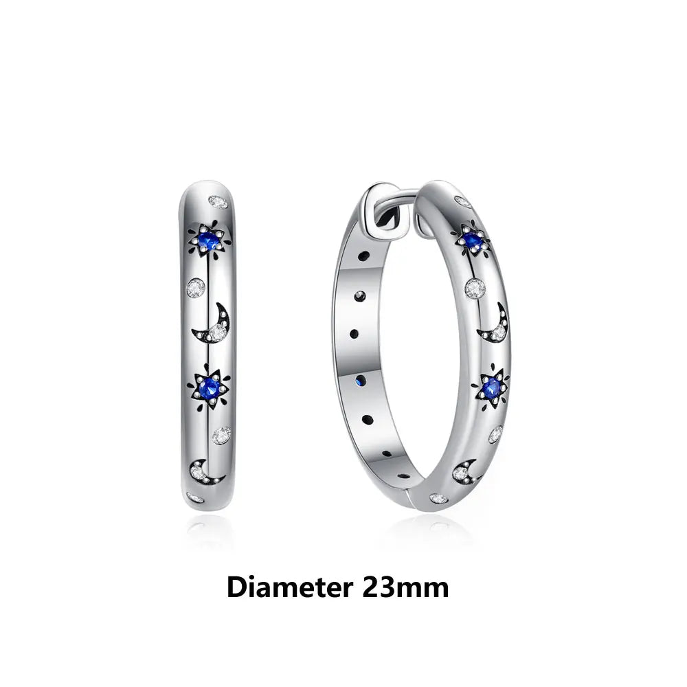 New 2025 Original 925 Sterling Silver Earrings For Women Piercing Hoop Love Heart Earings Rose Gold Wedding Gift Luxury Jewelry