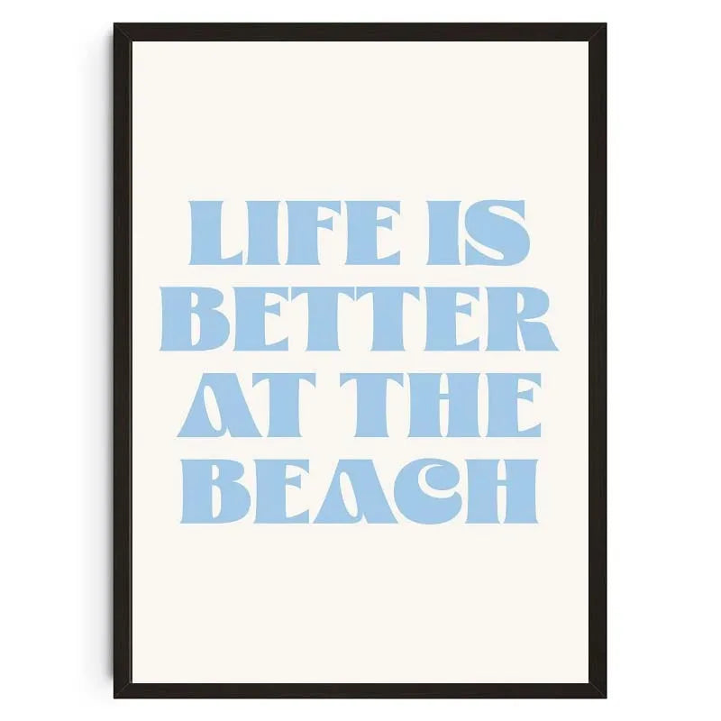 Seashells Meet Me At The Beach Poster Summer Sea Bikini Coastal Quotes Canvas Painting Trendy Wall Art Room Home Decor