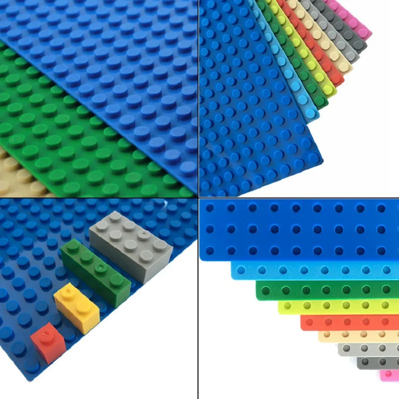 6PCS Classic Base Plate 32x32 16x32 Dots Baseplate Bricks DIY Assembly ABS Plastic Building Blocks Compatible Brand Figures City