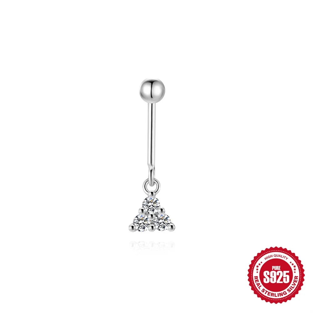 AIDE Certified Moissanite Earrings 925 Sterling Silver Piercing Woman Jewelry Water drops stars moon tassels flowers leaves Gift