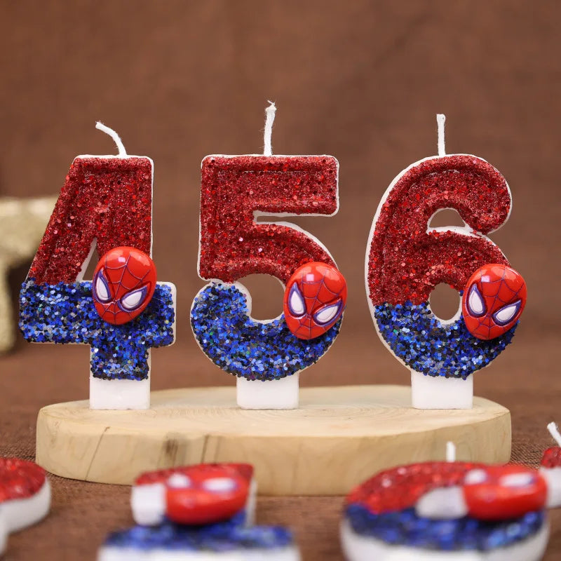 Spiderman digital birthday candle cake party decoration birthday candle DIY