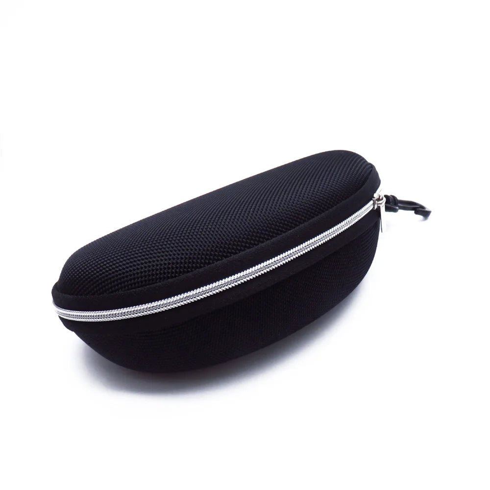 Portable EVA Glasses Case with Carabiner Hook Colorful Sunglasses Hard Case Zipper Eyeglasses Protector Box Holder New 2024
