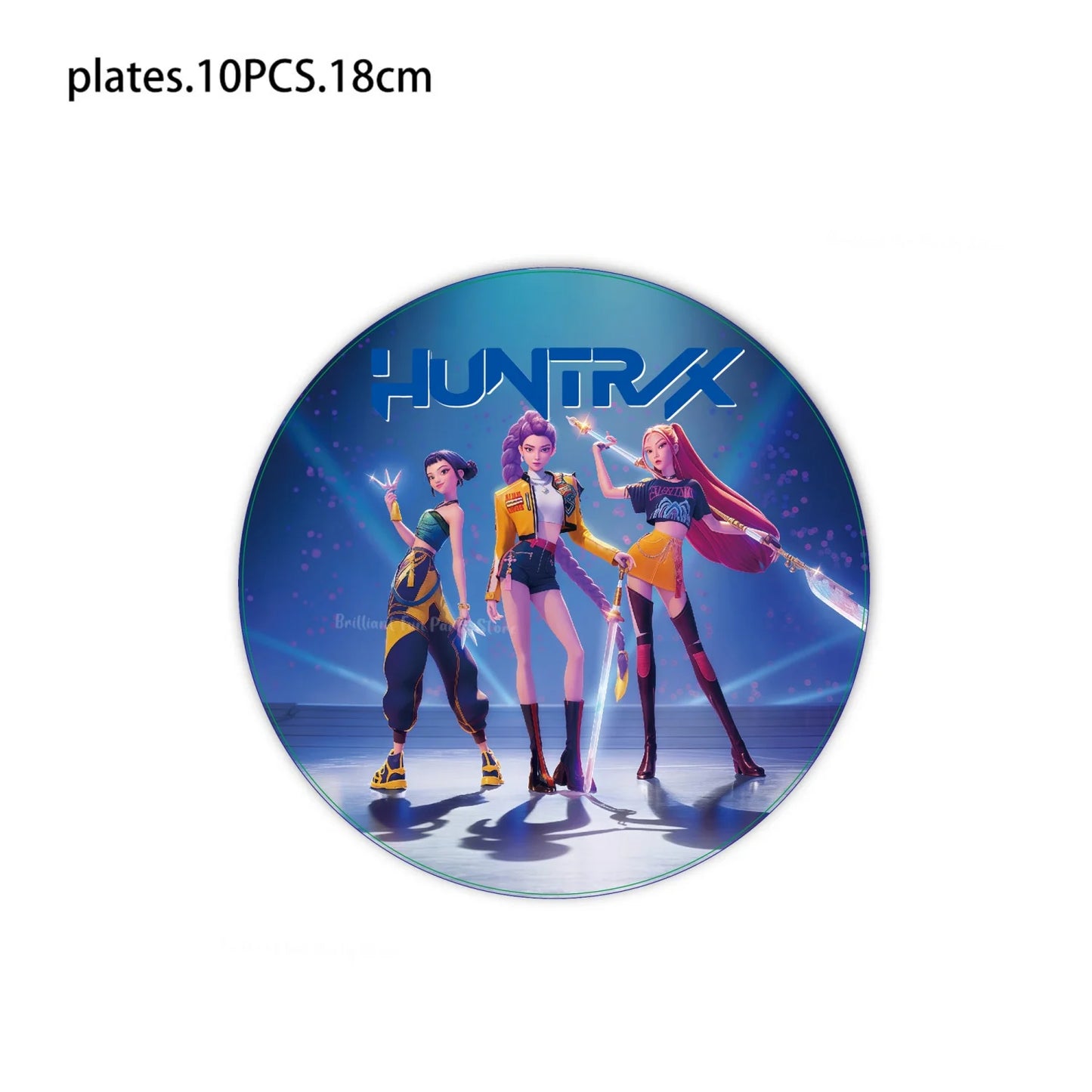 KPop Demon Hunters Birthday Decoration Disposable Party Tableware Paper Plates Napkins Cups Tablecloth Gift Bag Event Supplies