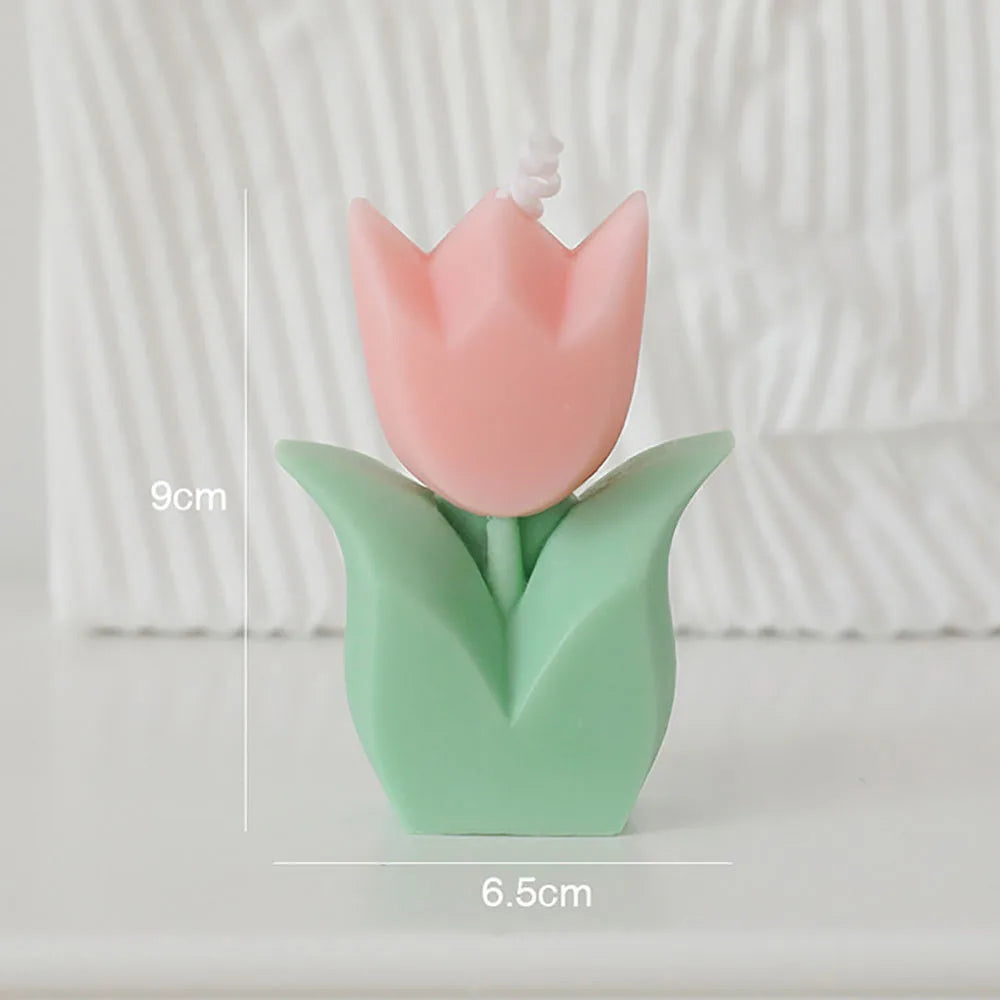 Creative Wedding Guest Gift Candles Tulip Flower Aromatherapy Candle Aesthetic Room Decor Aromatic Candles Girl Birthday gifts