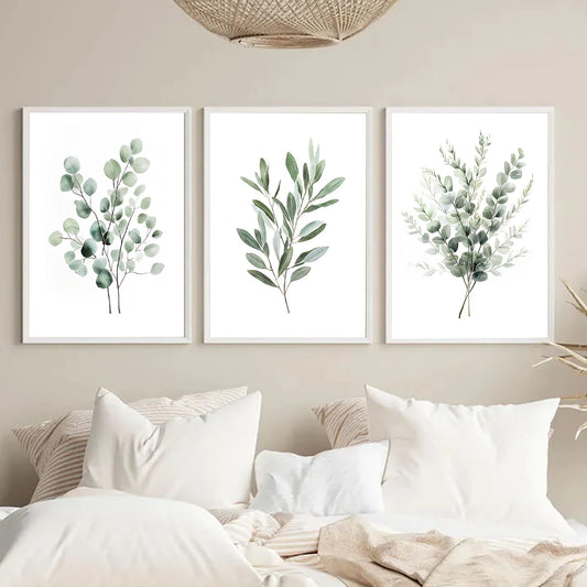 1/3pcs Bohemian Sage Green Leaves Prints Poster Modern Botanical Aesthetics Art Prints Wall Art Home Decor Art Poster Gifts
