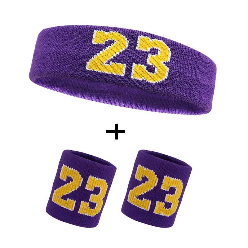 Cotton Athletic Headband Number 24 Elastic Sweatband Protection Basketball Tennis Sport Adult Kids Gym Fitness Sweat Hair Band