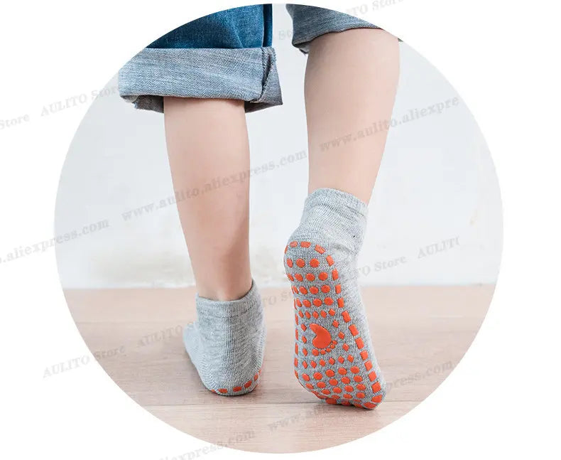 Kids Adults Anti-Slip Floor Socks Parent-Child Trampoline Cotton Breathable Socks Elasticity Sports Boys Girls Outside Children