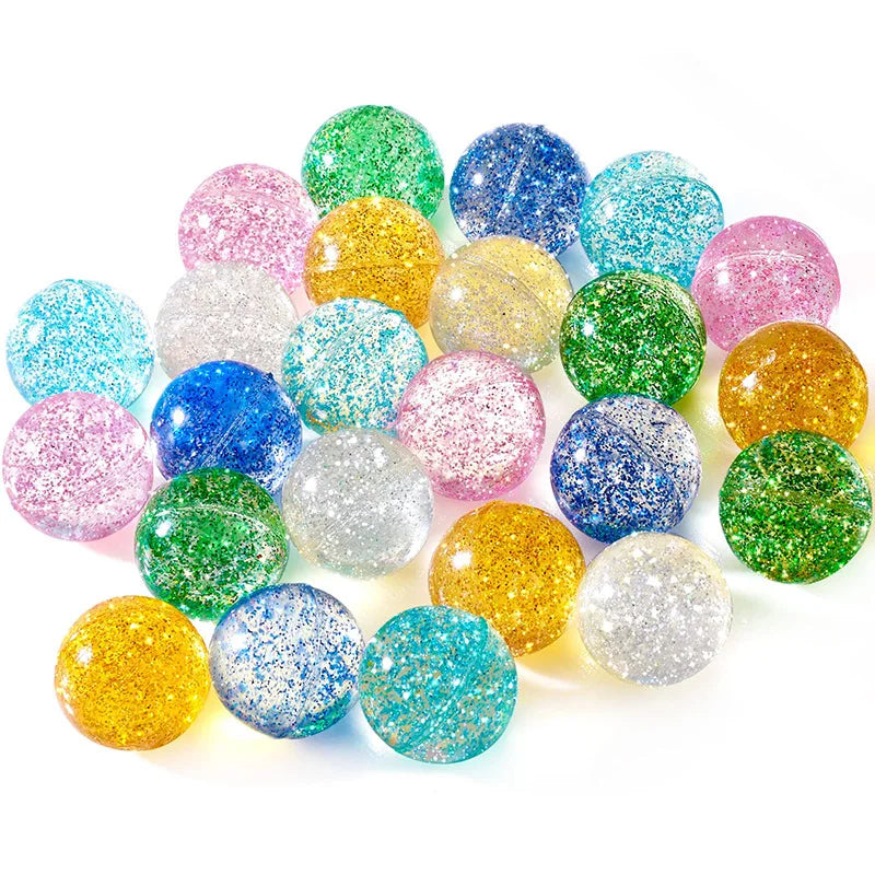 10/20/30PCS Bouncy Balls Fidget Toys Release Elasticity 27MM Elastic Jump Ball Twist Eggs Gift Boys Girls Birthday Party Favors