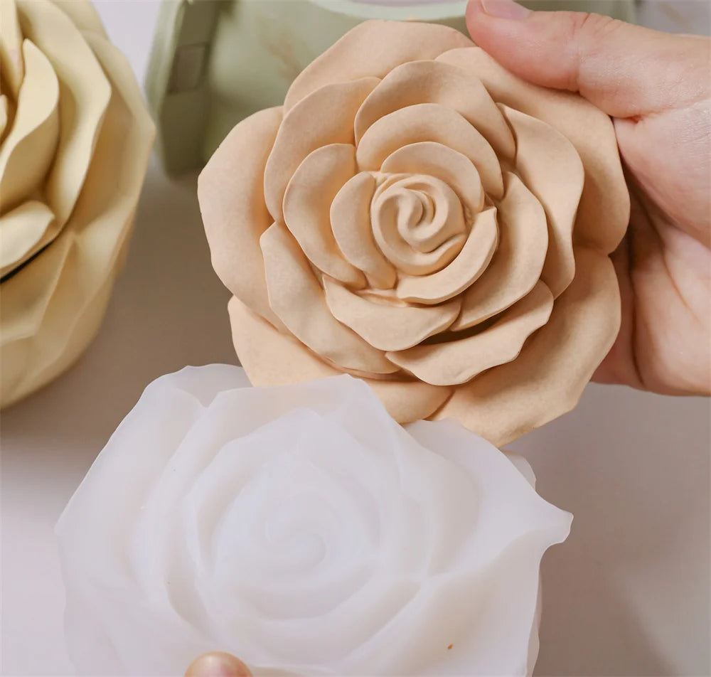 Nicole Eternal Rose Candle Jar Concrete Mold Candle Refill Silicone Mold DIY Handmade Gifts Tools Home Decor
