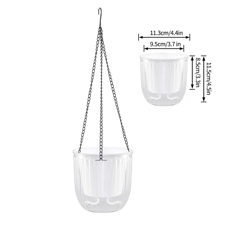 Plastic Hanging Basket Plant Pot Self-Watering Flowerpot Outdoor Plant Pot Indoor Wall Hanging Pots for plants Home Decoration