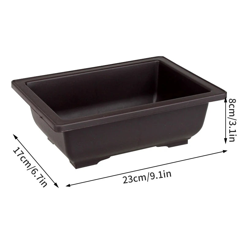 Outdoor Garden Landscape Bonsai Tray Square Rectangular Flowerpots Imitation Purple Clay Succulent Plants Pots 	
Pots for Plants