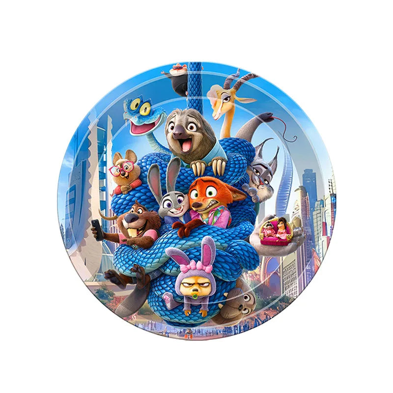 Disney Zootopia Birthday Party Decorations Supplies Judy Nick Tableware Tablecloth Balloon Zootropolis‌ Happy Birthday Plate Kit