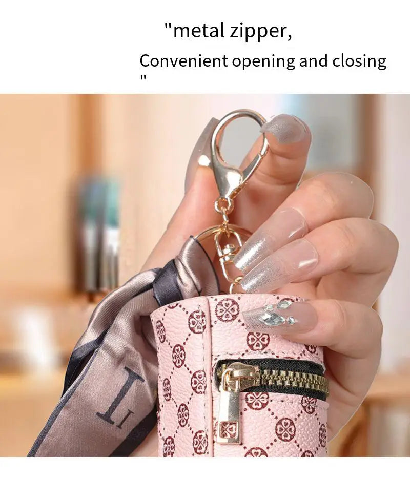 High-end luxury coin purse pendants, earphone cases, lipstick mini keychain bags, retro bucket mouth red envelopes, and simple p