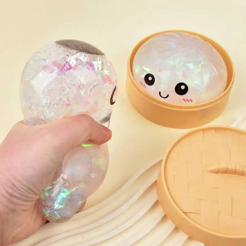 Realistic steamed bun Squeeze Sensory Toy Soft Stress Relief Decompression Toy for Home Office Desktop Decoration and Gift