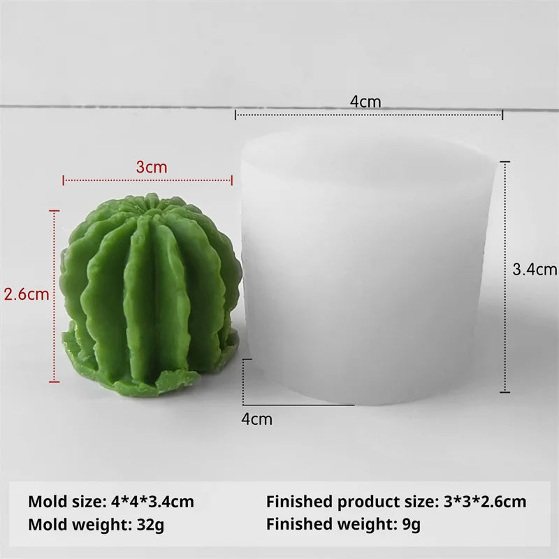 3D Silicone Candle Soap Mold Cactus Succulents Plaster Cement Mold Home Decoration DIY Aromatherapy Wedding Gifts silicone molds