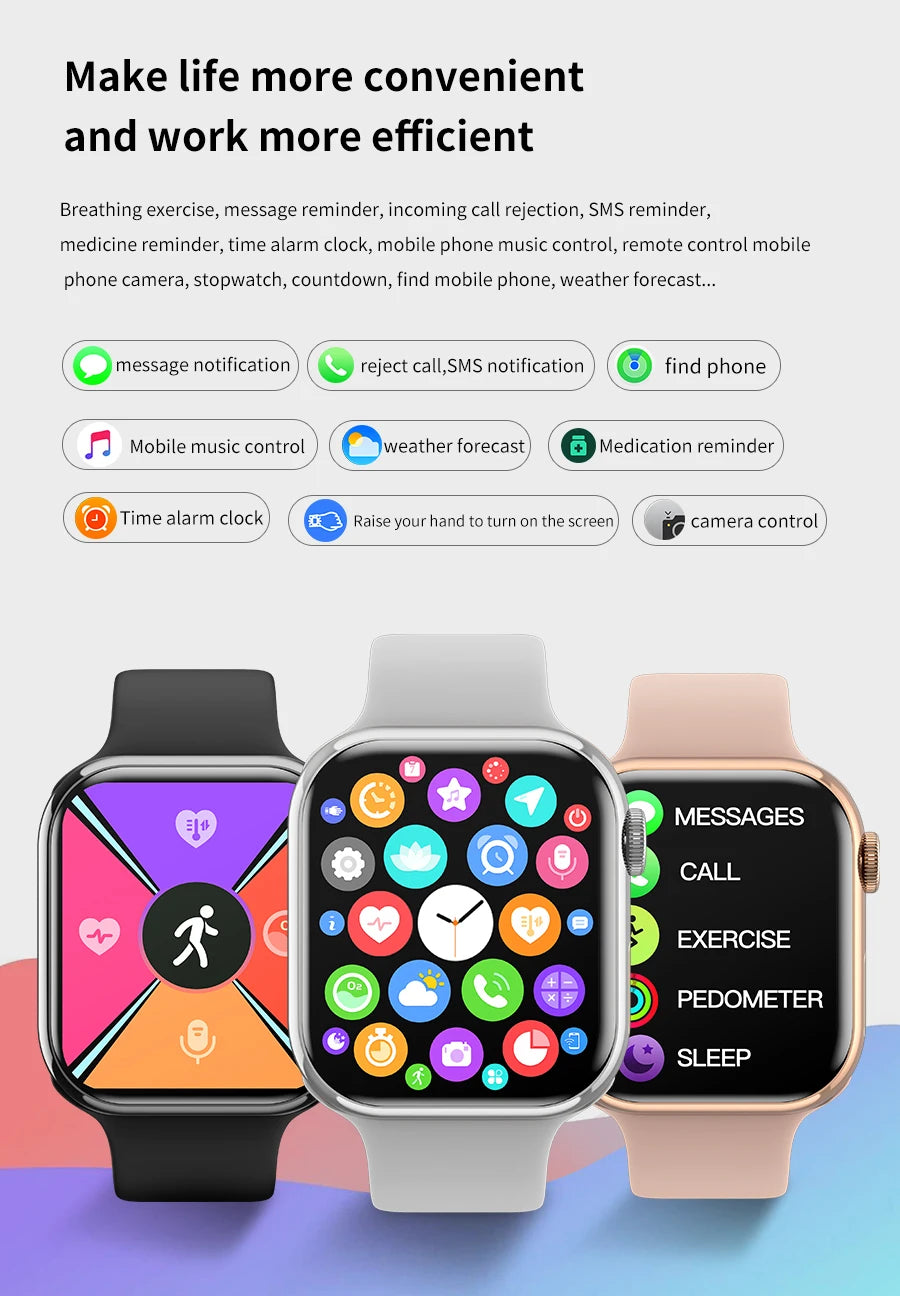 2026 Series 10 Watch 10 GPS Smart Watch Memory Music Video Bluetooth Call Heart Rate Waterproof NFC Smartwatch For Apple Android