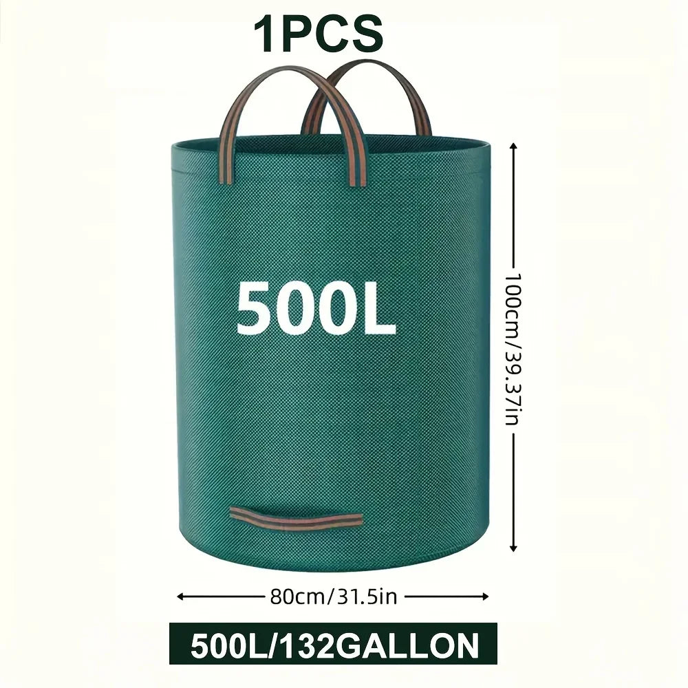 PP Garden Waste Bags Heavy-Duty  Reusable Yard Debris Bags with Industrial Fabric and Handles for Plant, and Leaf Collection