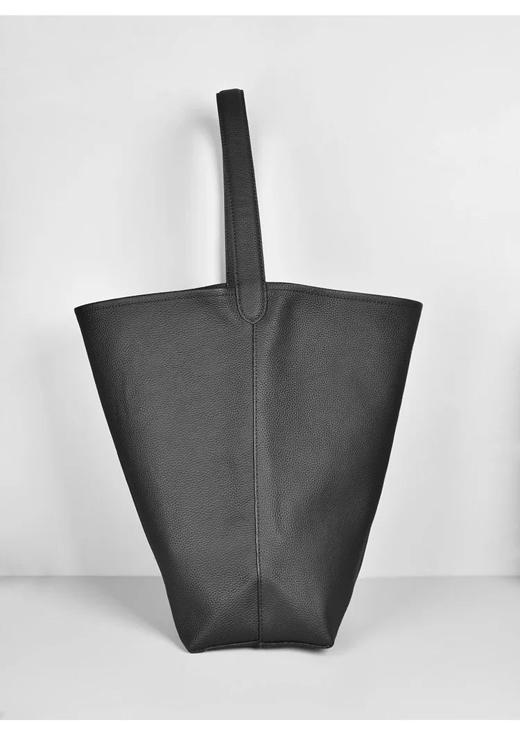 MENDY Bucket Bag Large Women's Bag Tote Bag Shoulder Bag Luxury Designer Genuine Leather Handbag Japanese Popular Bag Soft Row