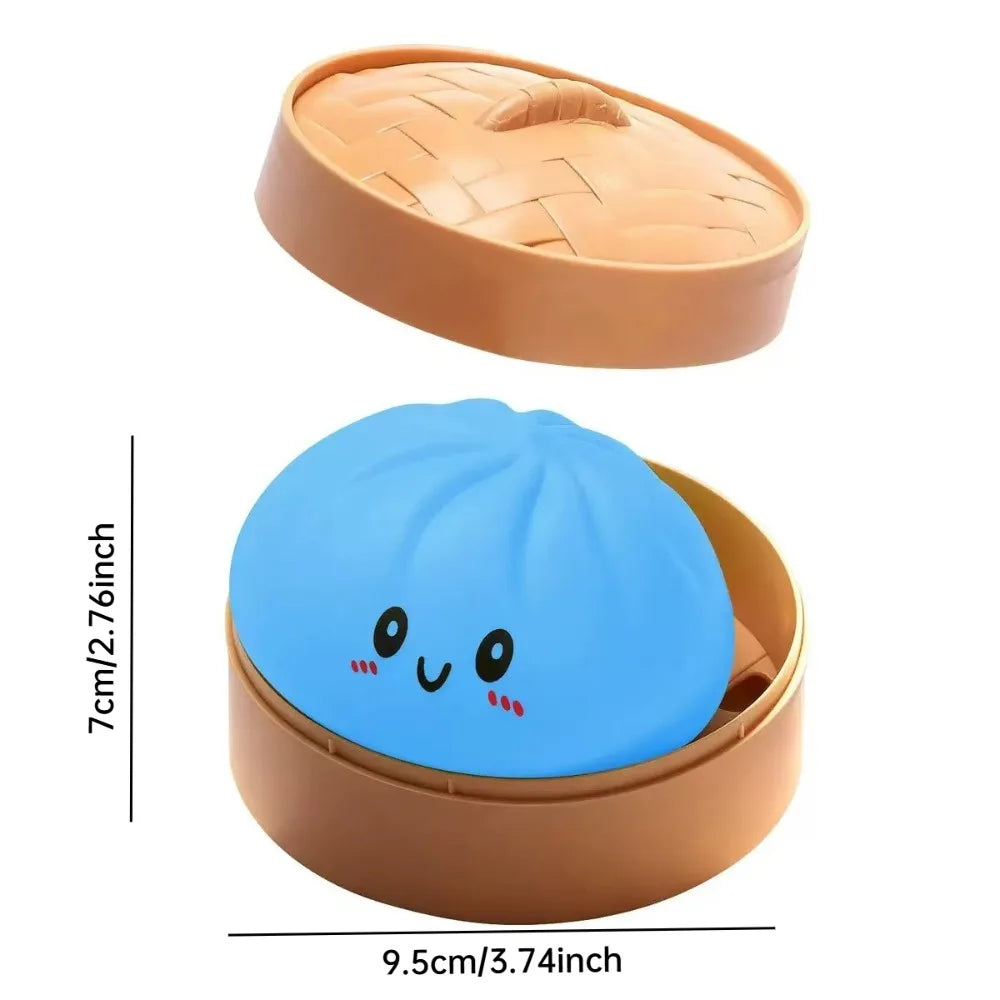 Realistic steamed bun Squeeze Sensory Toy Soft Stress Relief Decompression Toy for Home Office Desktop Decoration and Gift