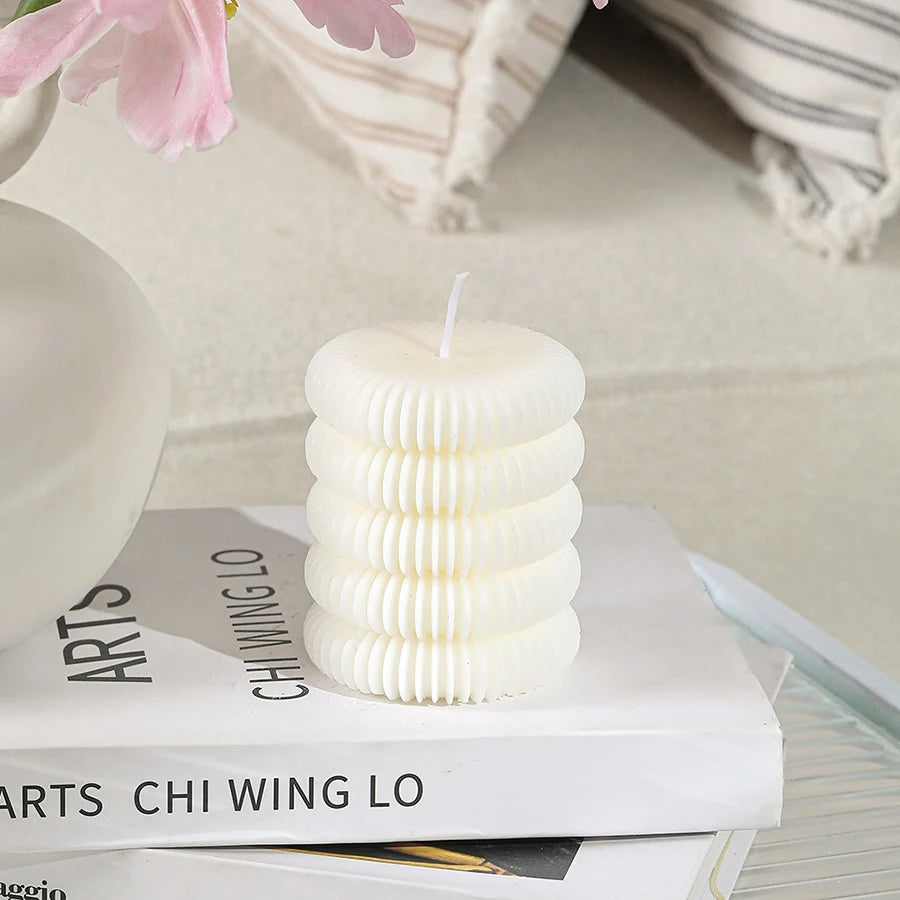 1pcs Nordic style cylindrical candle smokeless candle for wedding, party, birthday decoration, Nordic home decoration, bedroom