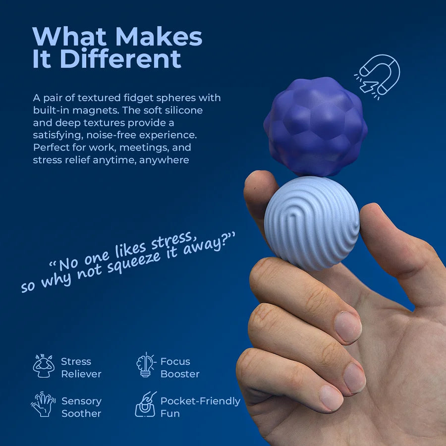 Fidgeting Toys Silicone Sensory Magnetic Balls,Fidget Games Anti Stress Relief Toys for ADHD Anxiety Autism Adults Antistress