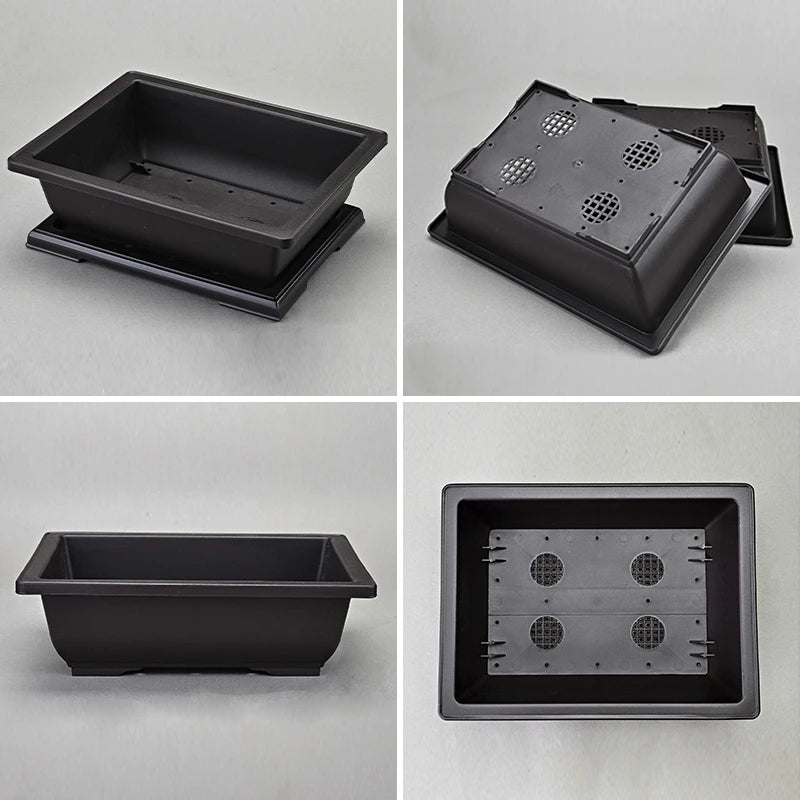 Outdoor Garden Landscape Bonsai Tray Square Rectangular Flowerpots Imitation Purple Clay Succulent Plants Pots 	
Pots for Plants