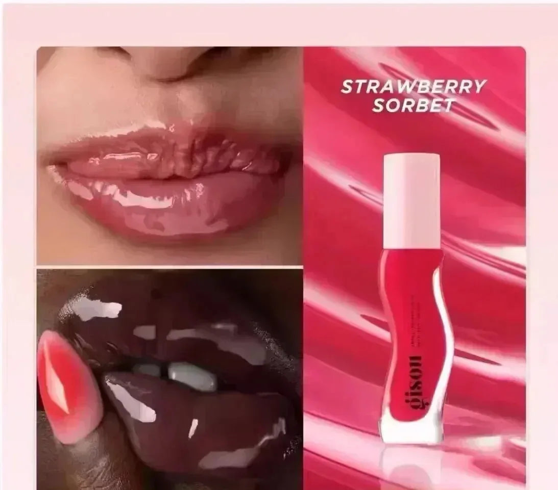 Gisou Moisturizing Lip Balm Original Lip Oil Care Lip Benetitnt for Lips Plumping Exfoliating New Color RASPBERRY SWIR Gloss