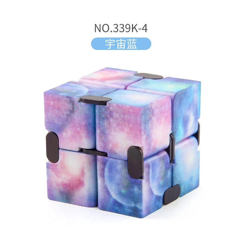 9 Style Fidget Sensory Cube Toys Starry Sky Infinity Square Stress Relief Cube Fingertip Toys for Children Adult