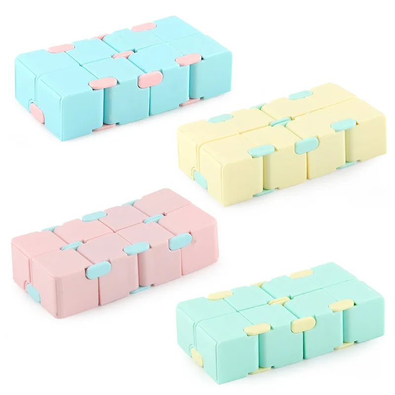 9 Style Fidget Sensory Cube Toys Starry Sky Infinity Square Stress Relief Cube Fingertip Toys for Children Adult