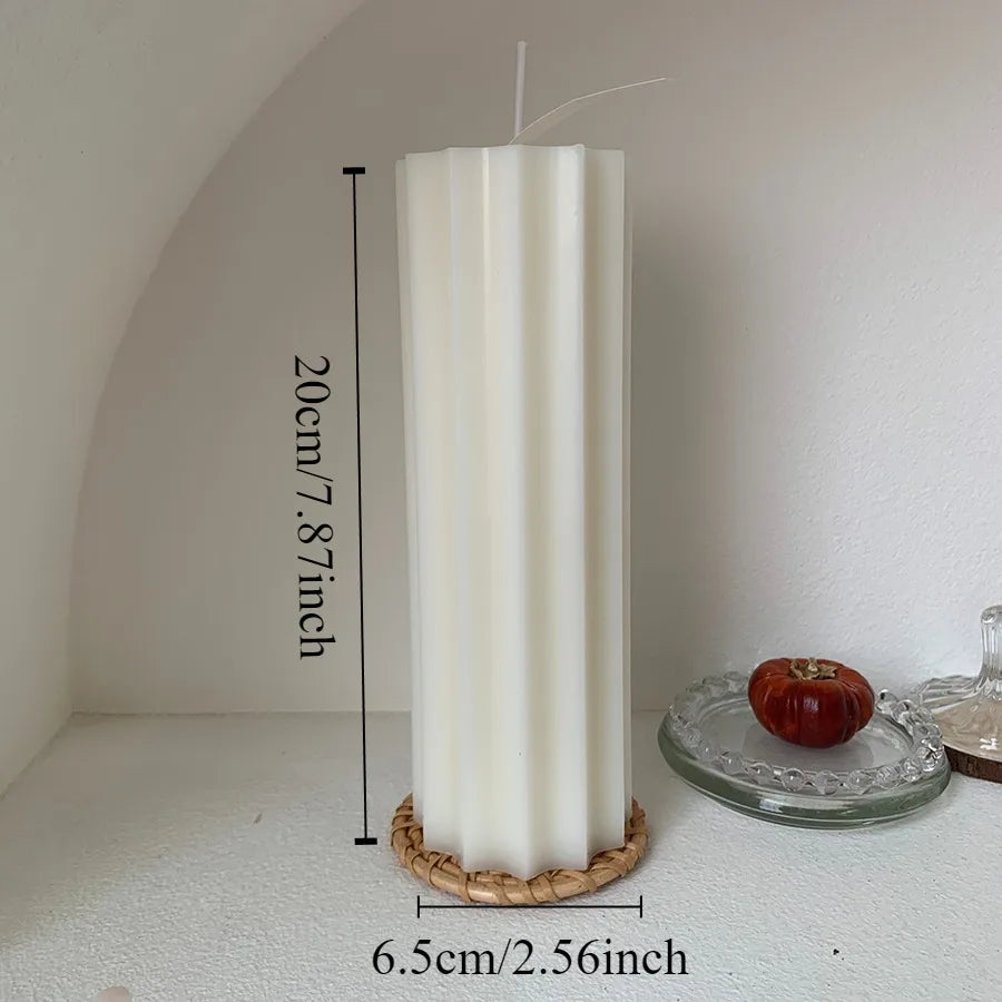 1pcs Nordic style cylindrical candle smokeless candle for wedding, party, birthday decoration, Nordic home decoration, bedroom