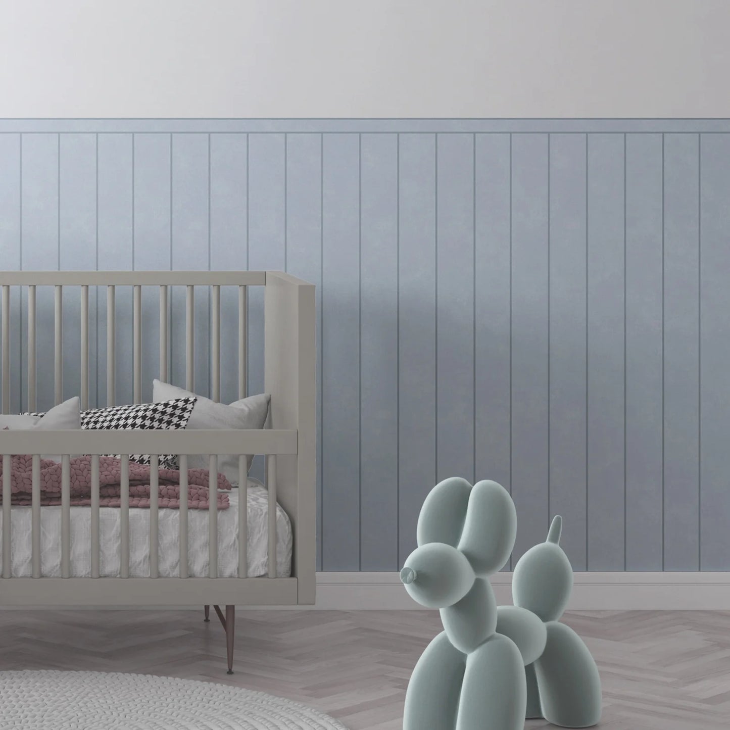 Blue Color Wallpaper Panelling,Bottom Wall Wallpaper For Children's Room, Peel and Stick  Wall Papers,Self-adhesive,50cm**112cm