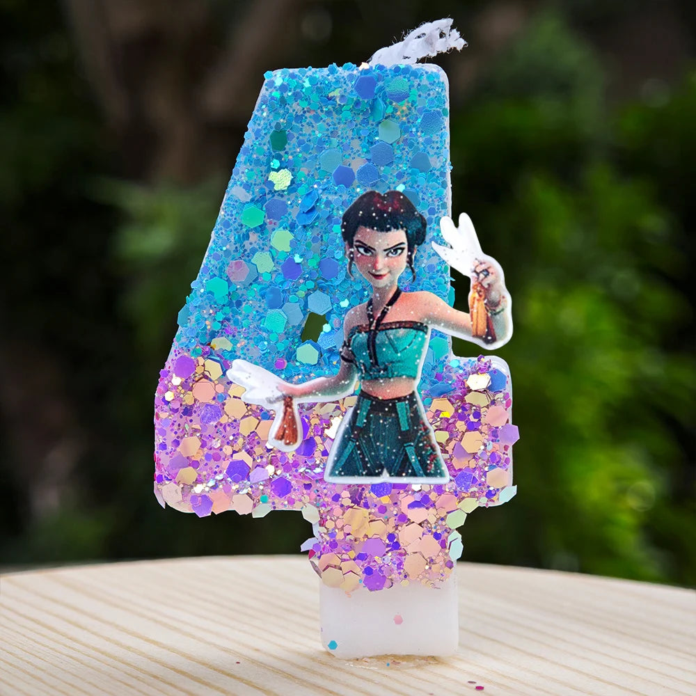 New Kpop Demon Hunters Theme Candle Number 0-9 Birthday Party Cake Decoration Cartoon Baby Shower Supplies Kids Gifts