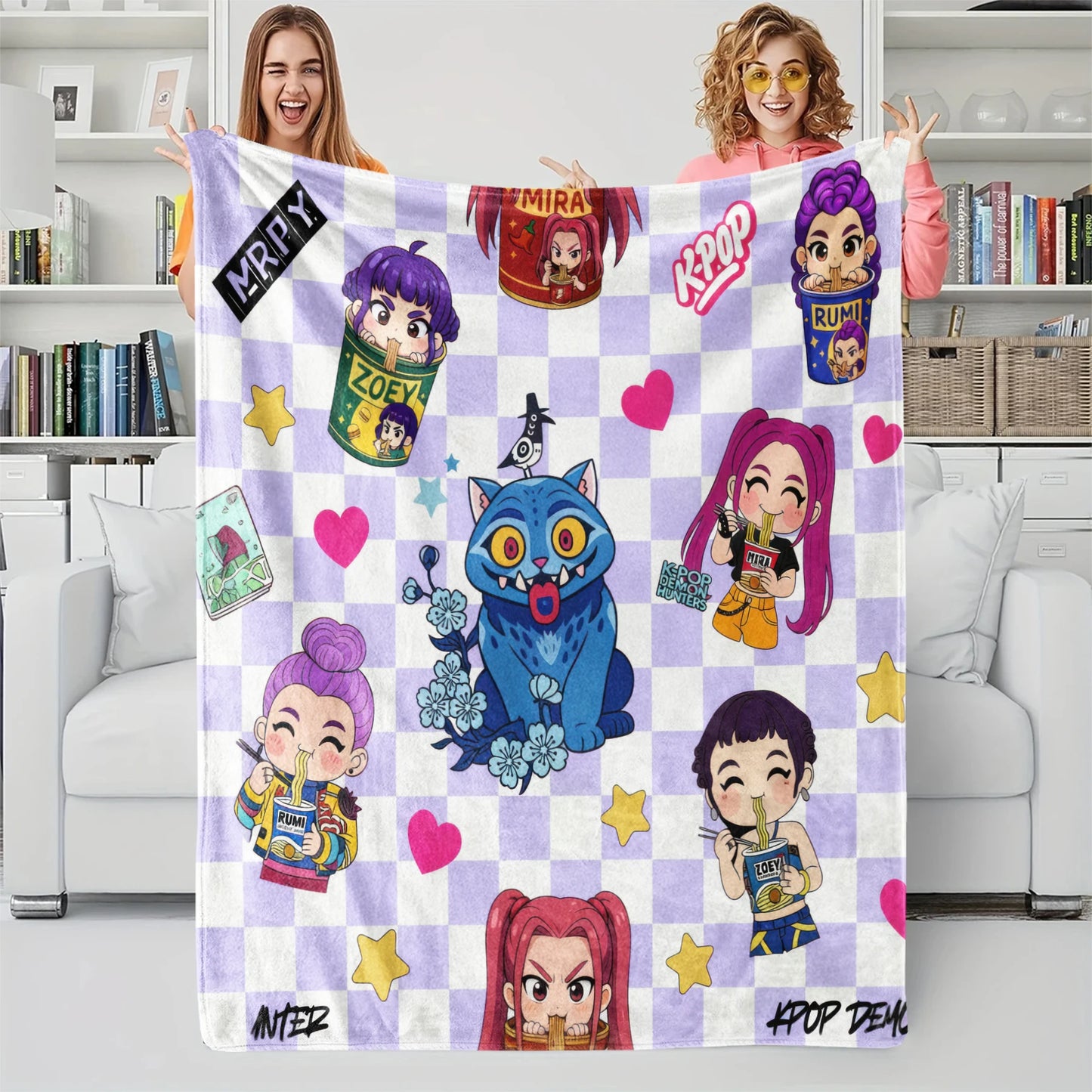 Cute Sticker K Pop Flannel Blanket: Cozy Up With Your Bias For Chill Days