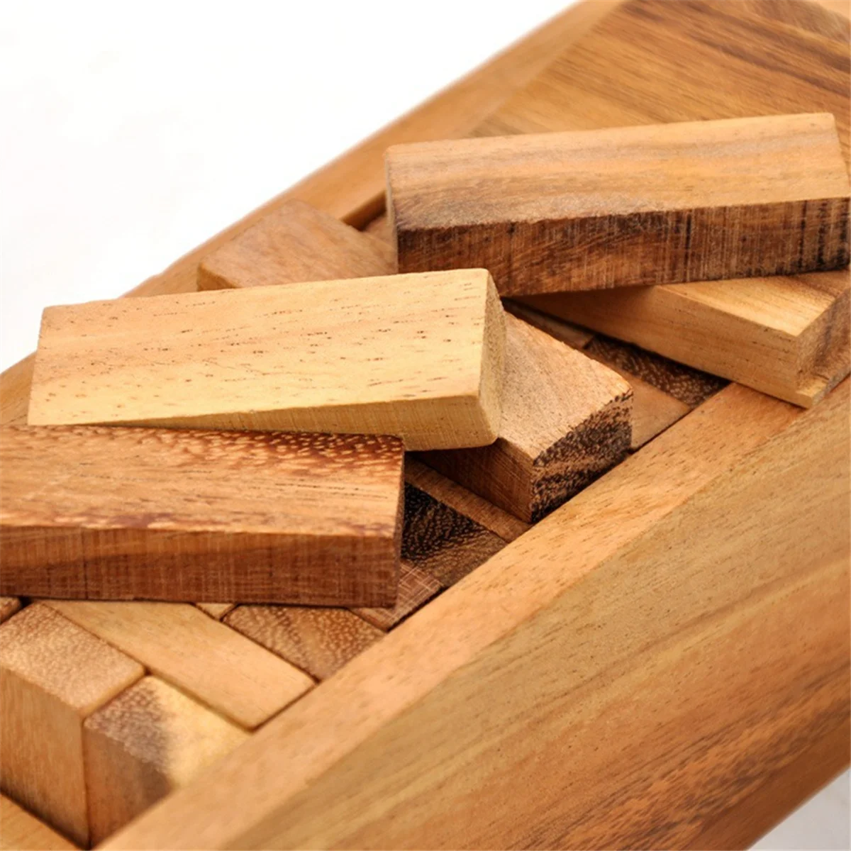 Wood Tumbling Tower Game - Perfect for Party Games, Outdoor Games for Adults and Family, Classic Stacking Block Games,L