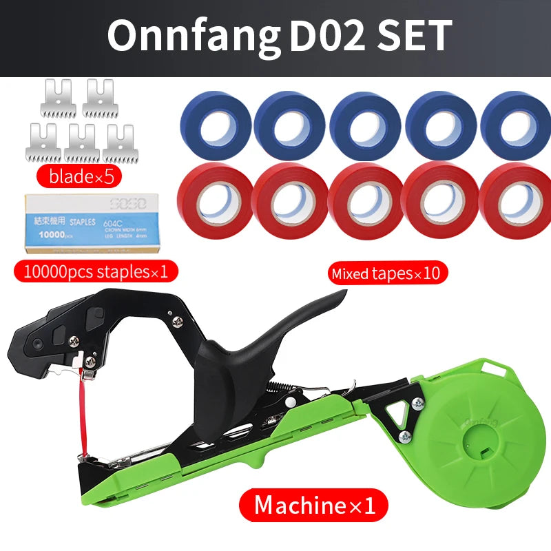 Onnfang Garden Hand Tying Machine Plant Lightweight Garden Tools Plant Tape tool for Vegetables Grapes Tomatoes Cucumbers Garden