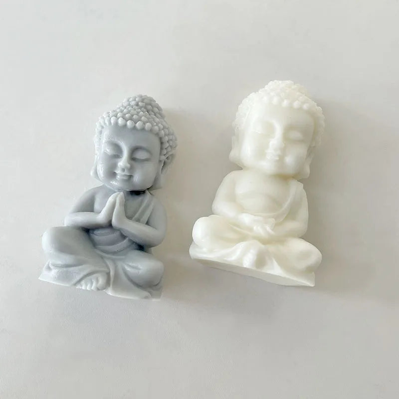 Creative Lotus Flower Buddha 3D Silicone Candle Soap Mold Home Decoration DIY Aromatherapy Gifts moldes de silicona silicone