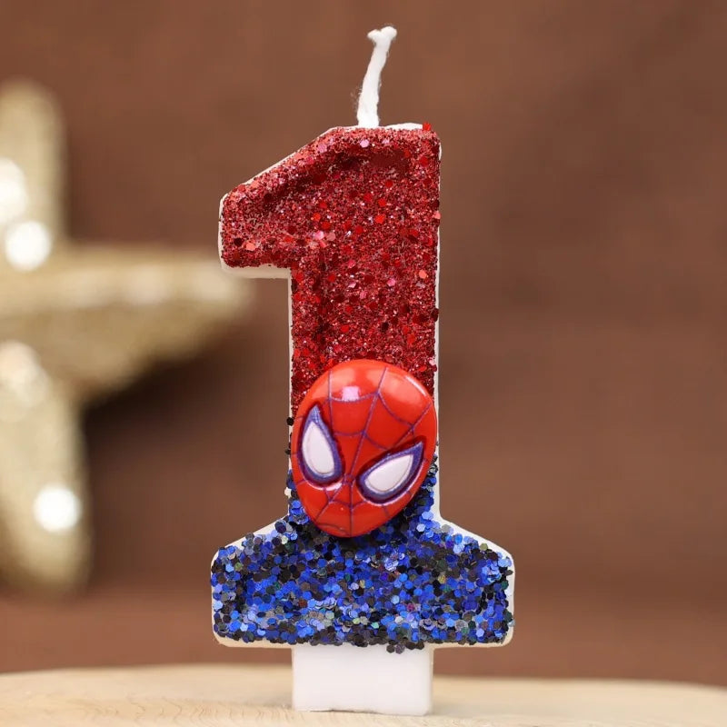 Spiderman digital birthday candle cake party decoration birthday candle DIY