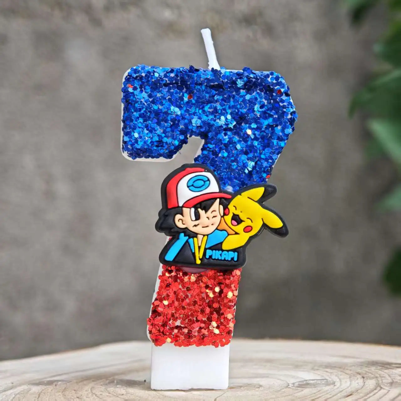 Pokemon Candle Number 0-9 Soccer Candle Pikachu Cake Decoration Boy Birthday Party for Kids Baby Shower Decor Gift