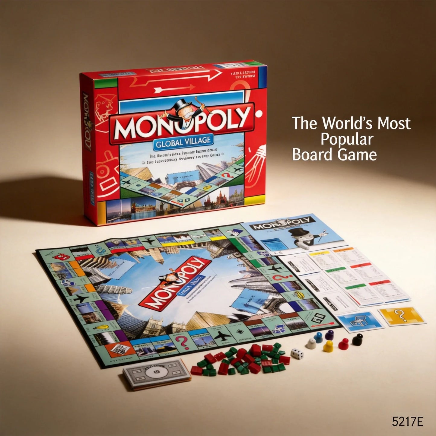 Premium MONOPOLY GLOBAL VILLAGE Board Game - Exquisite Craftsmanship for Tabletop Gamers, Tabletop Gaming - English Version