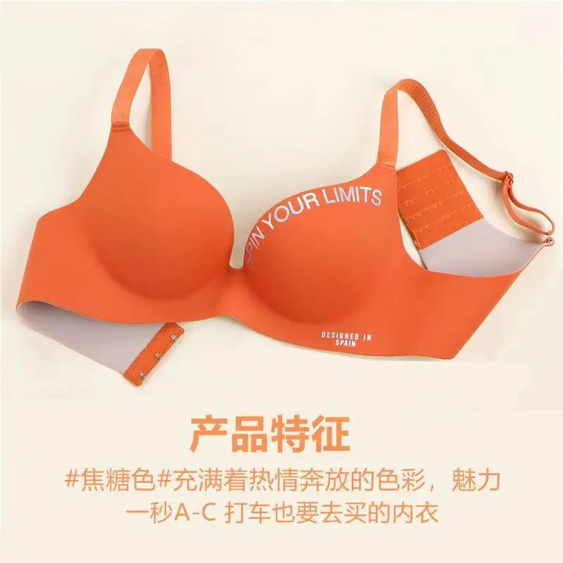 Woman Summer Bra Thin One Piece Seamless Letters Underwear Bras No Wire Ring Adjustable Shoulder Stra Push Up Girls bras