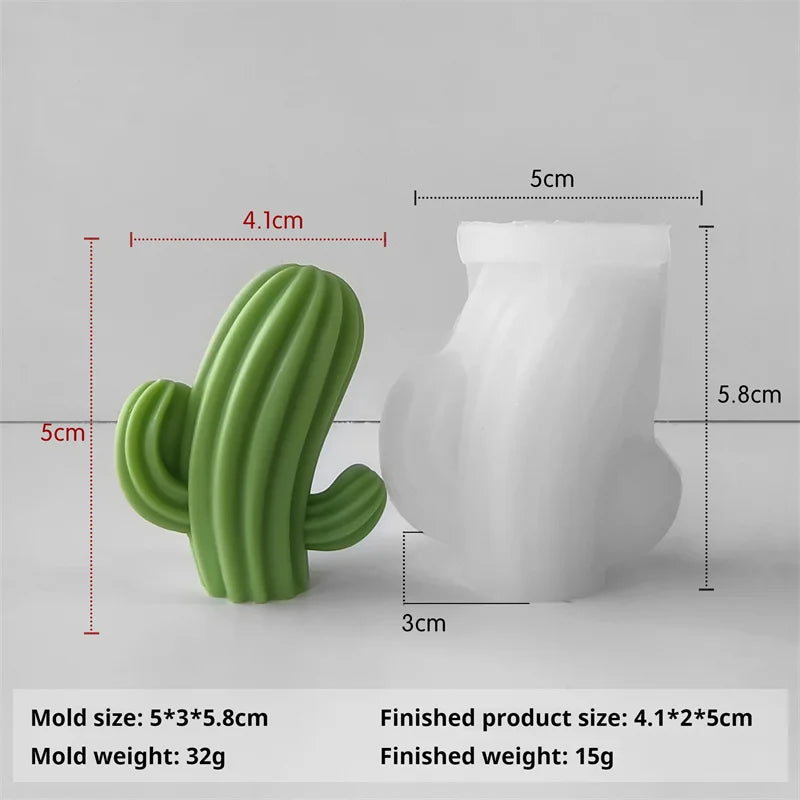 3D Silicone Candle Soap Mold Cactus Succulents Plaster Cement Mold Home Decoration DIY Aromatherapy Wedding Gifts silicone molds