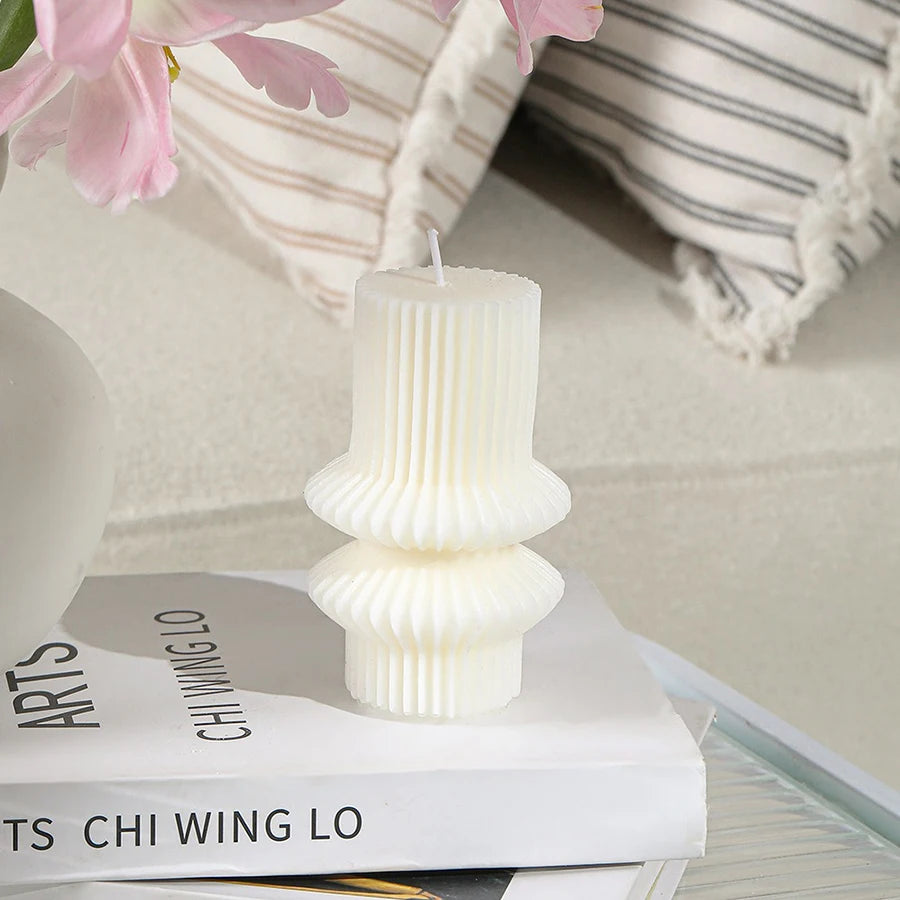 1pcs Nordic style cylindrical candle smokeless candle for wedding, party, birthday decoration, Nordic home decoration, bedroom