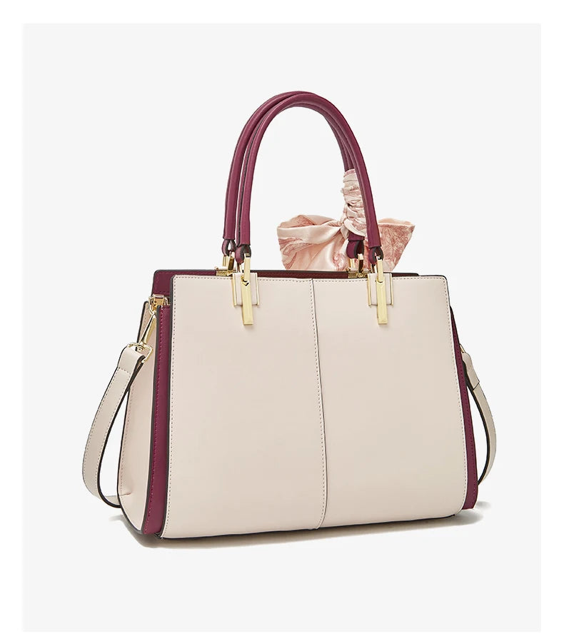 FOXER Split Leather 2026 New Large Tote Handbag Women's Shoulder Bag Chinese Classic Embroidery Best Gift for Mom