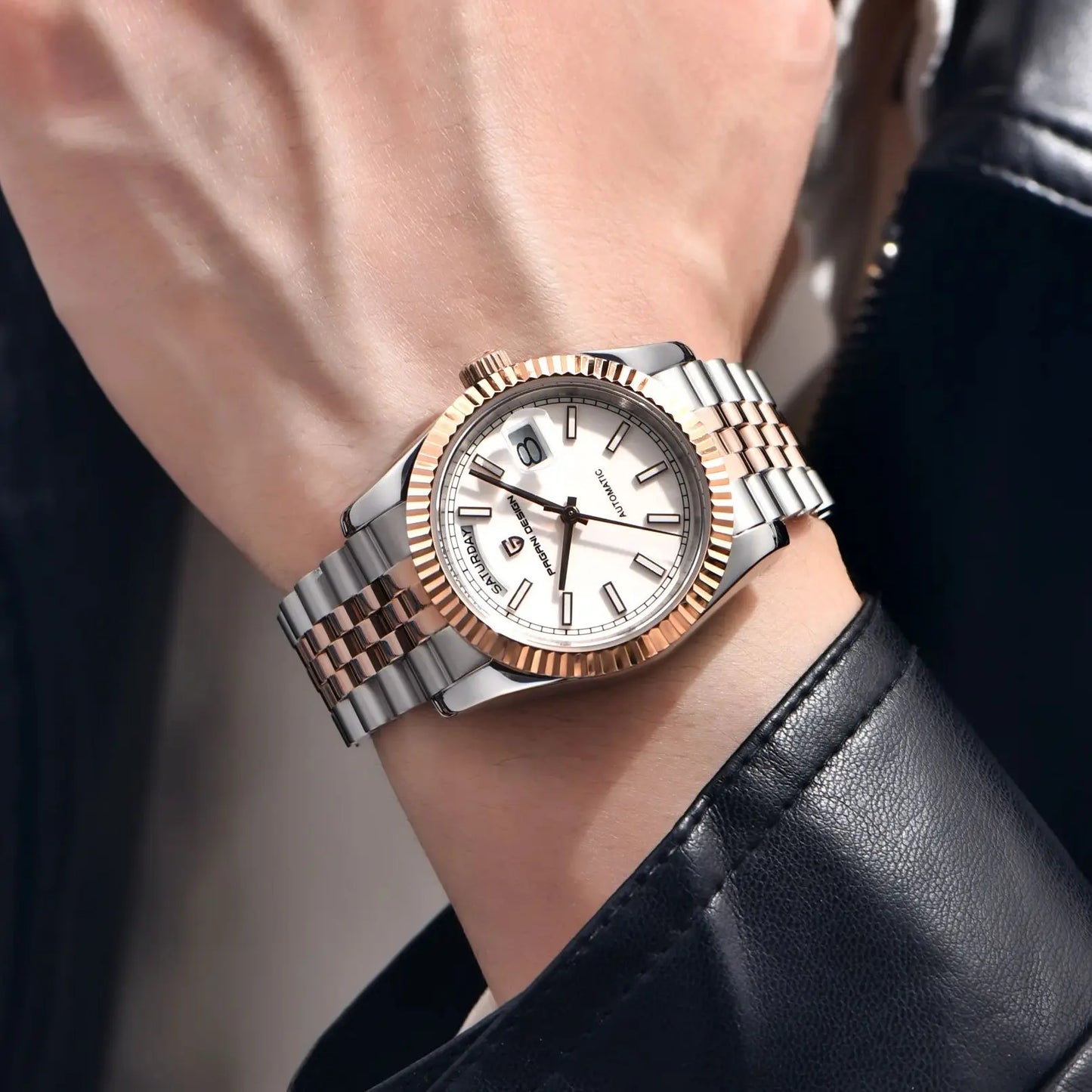 PAGANI DESIGN 2026 New Enamel Dial DD36 Luxury Silver Gold Automatic Watch For Men AR Sapphire crystal Mechanical Wristwatch Men