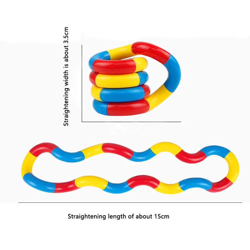 1/3/5Pcs Tangle Fidget Toy Deformation Sensory Hand-Eye Coordination Toy Anxiety Relief Twist Toy for Kid Adult Fine Motor Skill