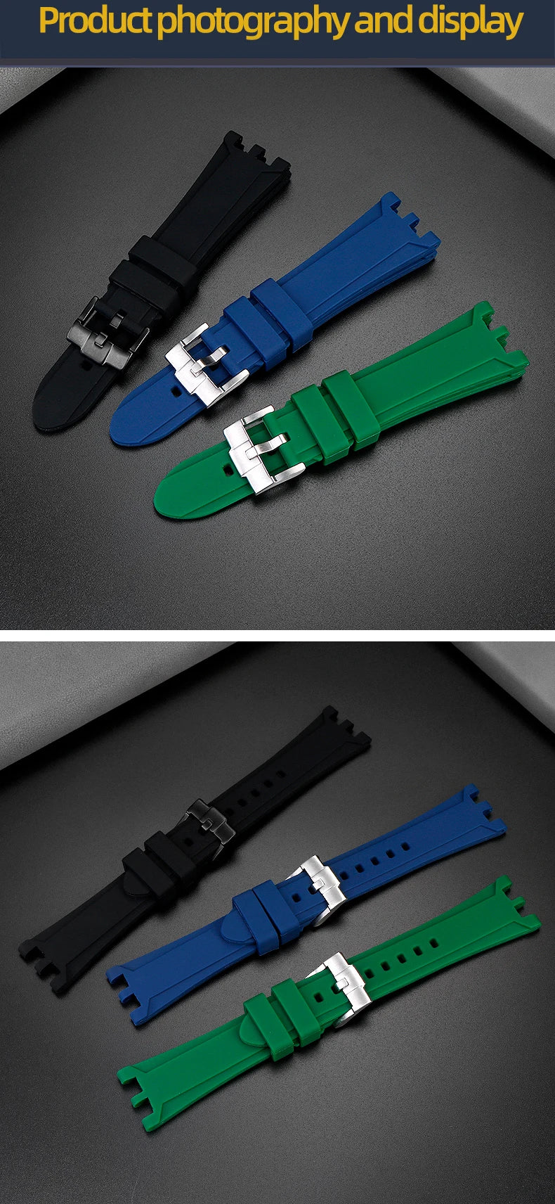 Rubber Watch Band For Versace V-RACE DUAL Series Strap Silicone Watch Accessories 24mm Waterproof Belt Notch Special Concave