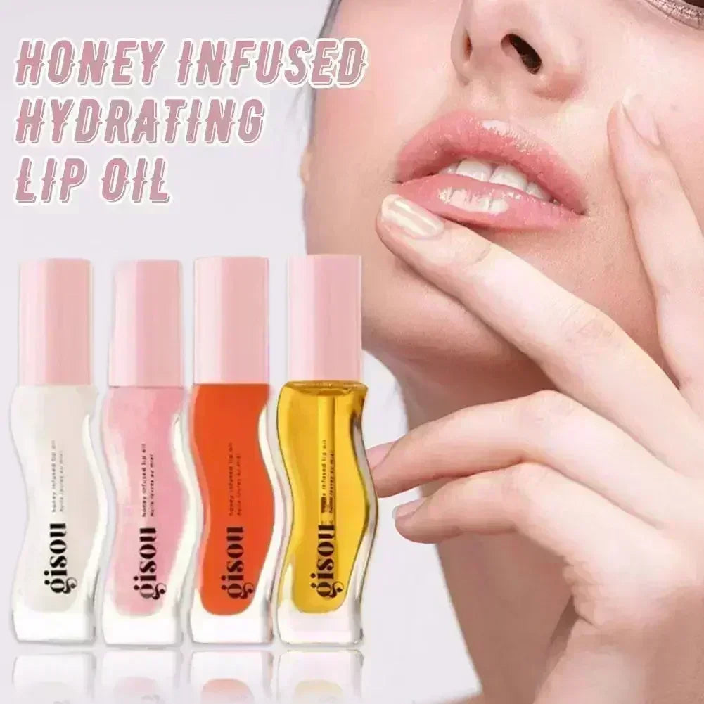 Gisou Moisturizing Lip Balm Original Lip Oil Care Lip Benetitnt for Lips Plumping Exfoliating New Color RASPBERRY SWIR Gloss