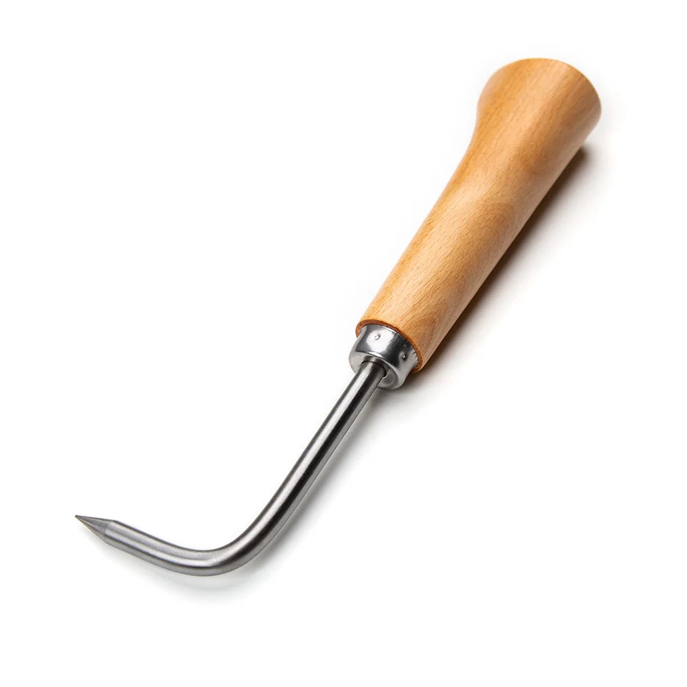 Bonsai tools hook 23 cm (9") wooden handle alloy steel hook robust very firm and durable made by Tian Bonsai