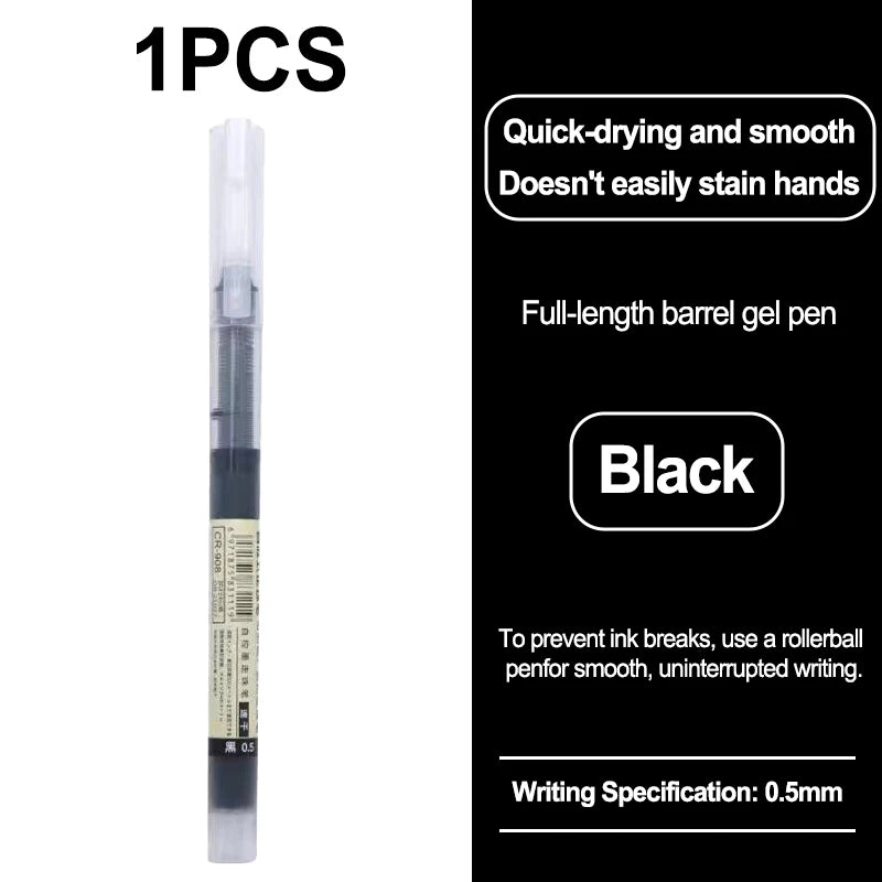 High Quality 0.5mm Quick Drying Fine Point Liquid Ink Pens Smooth Writing Comfortable Grip Non-Smudge for Office School Supplies